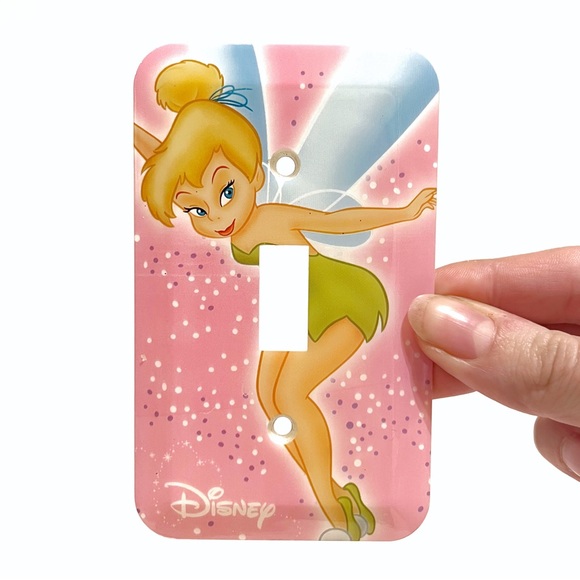 Disney Tinker Bell Light Switch Cover Peter Pan Fairy Pink Green Blue Tinkerbell - Picture 1 of 6